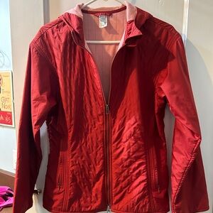 Lined vintage patagonia “water girl”  jacket with terry lining.